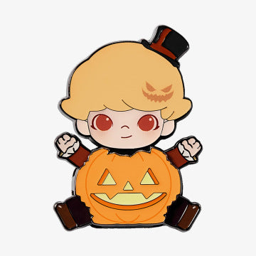 Happy Halloween Party Series- LABUBU Pumpkin Fridge Magnet Badge