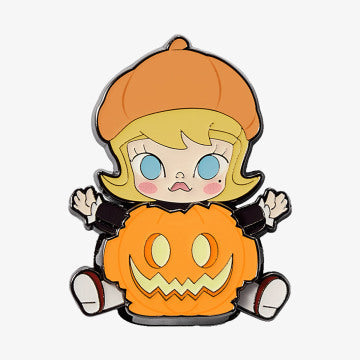 Happy Halloween Party Series- LABUBU Pumpkin Fridge Magnet Badge